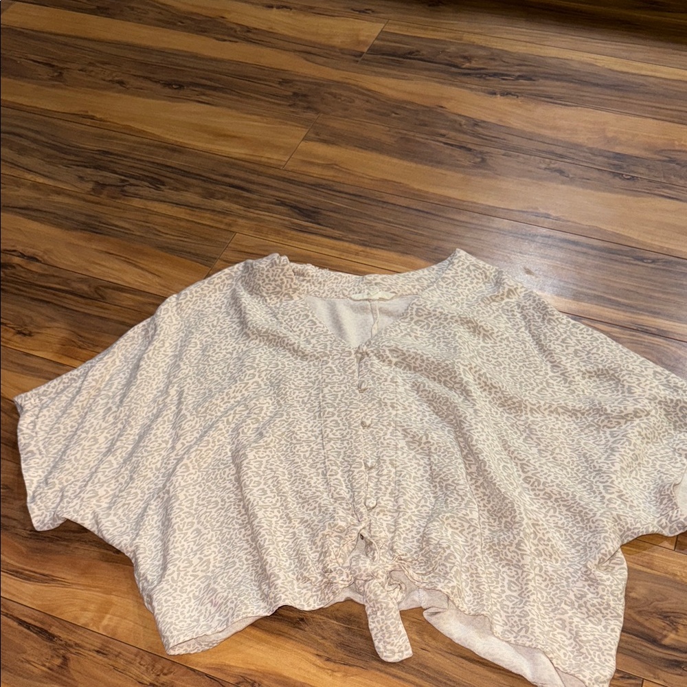 Elegant Cream Blouse with Button Detail